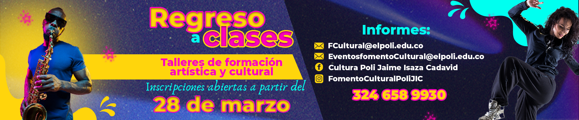 Inscripciones talleres Fomento Cultural 2022-1