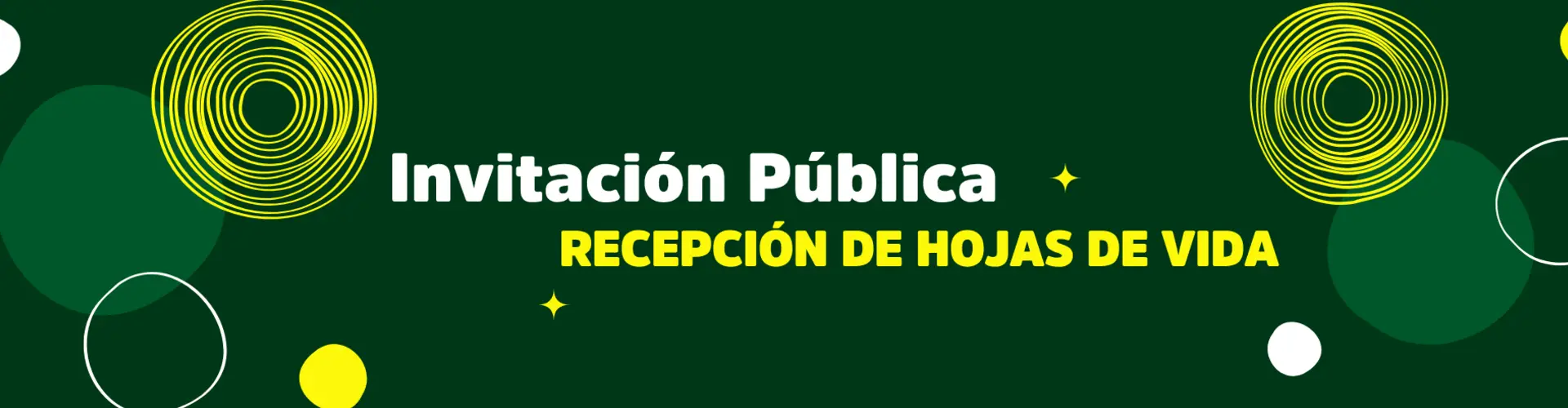 Invitación abierta para la recepción de hojas de vida: Creación del Banco de Proyectos