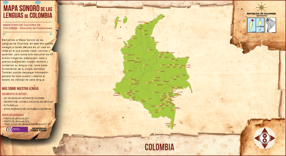 Mapa Sonoro de Las Lenguas de Colombia
