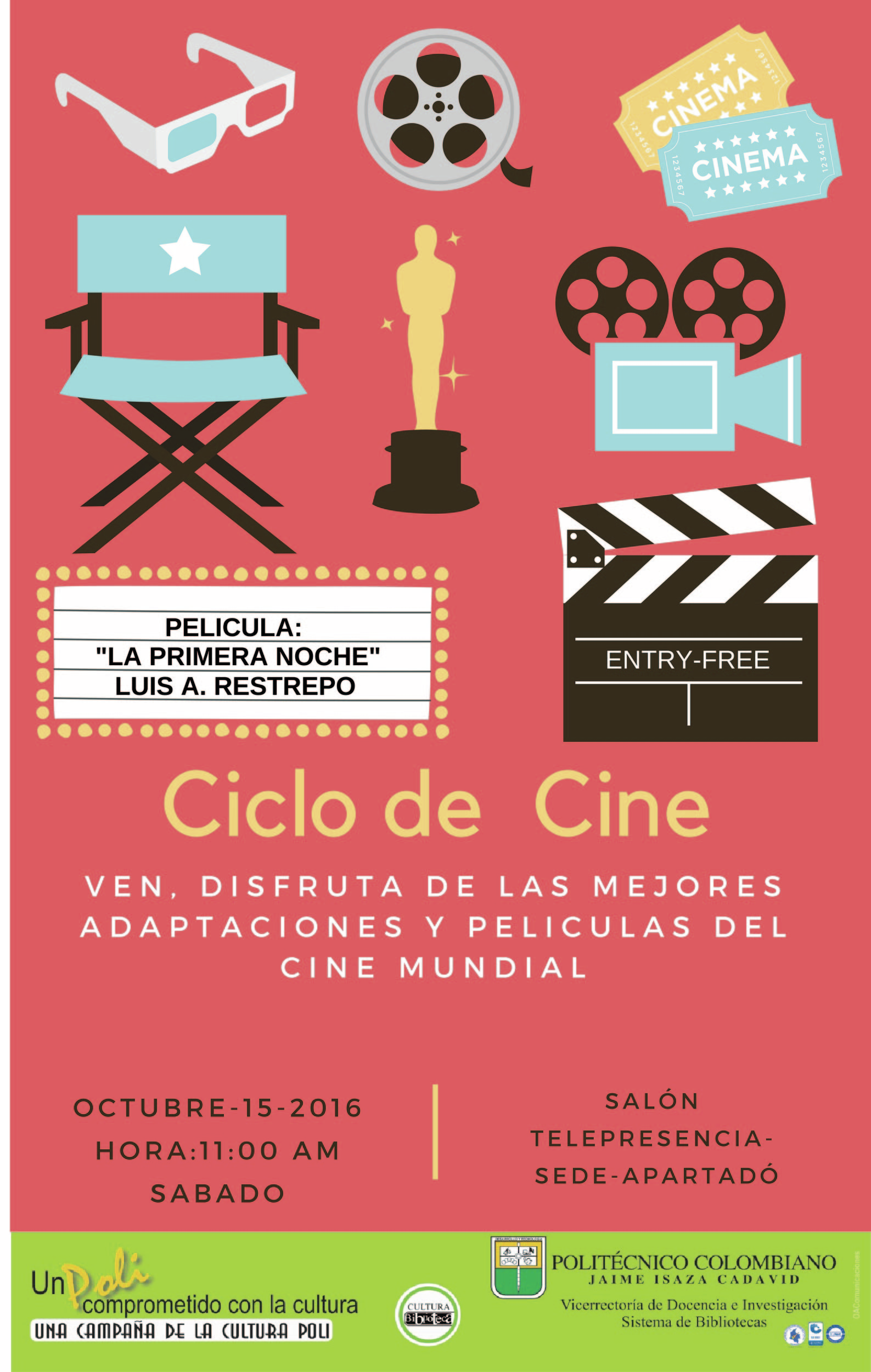 Ciclo de Cine para Leer en Apartadó  Película: La Primera Noche