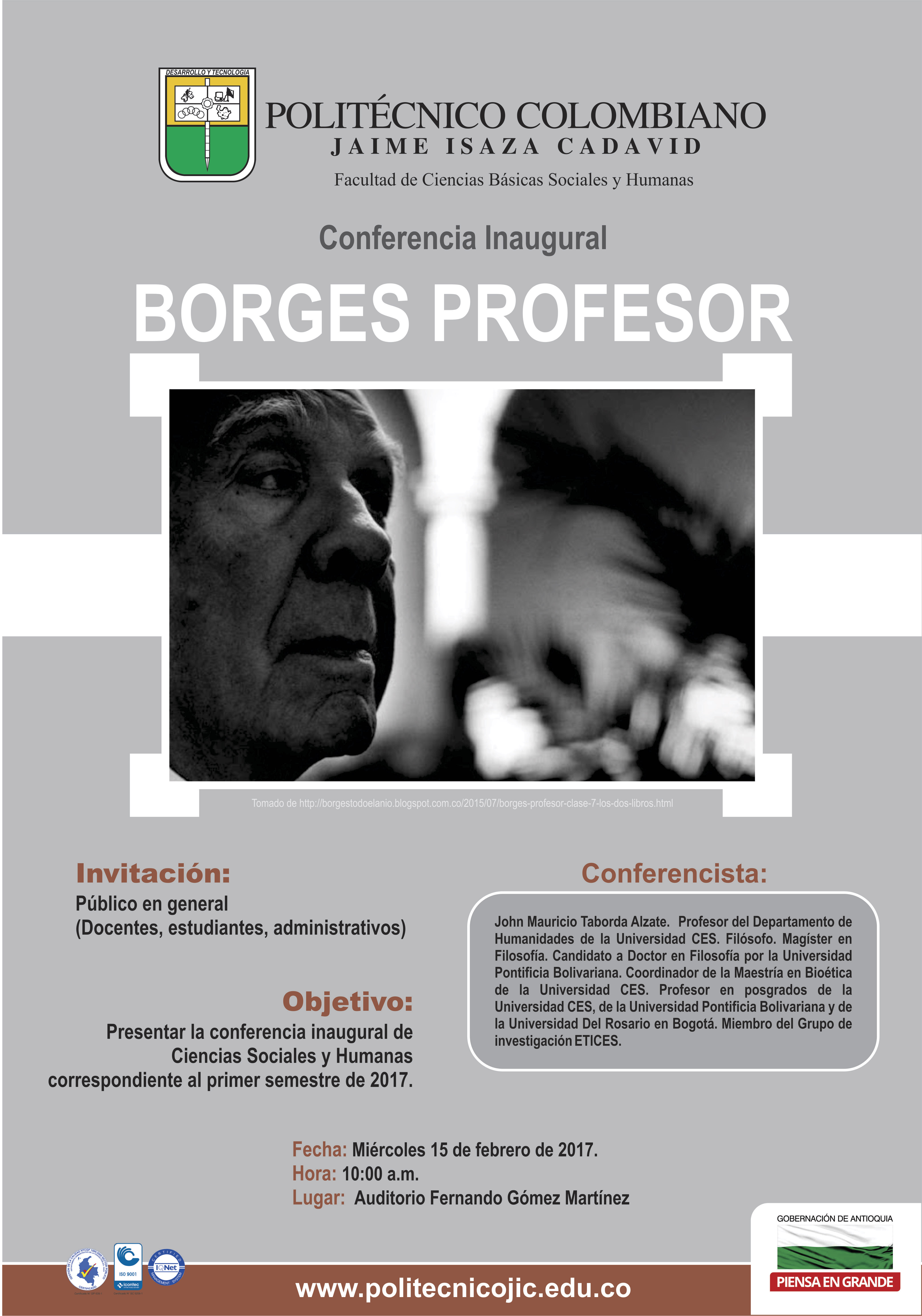 Conferencia Inaugural: Borges Profesor