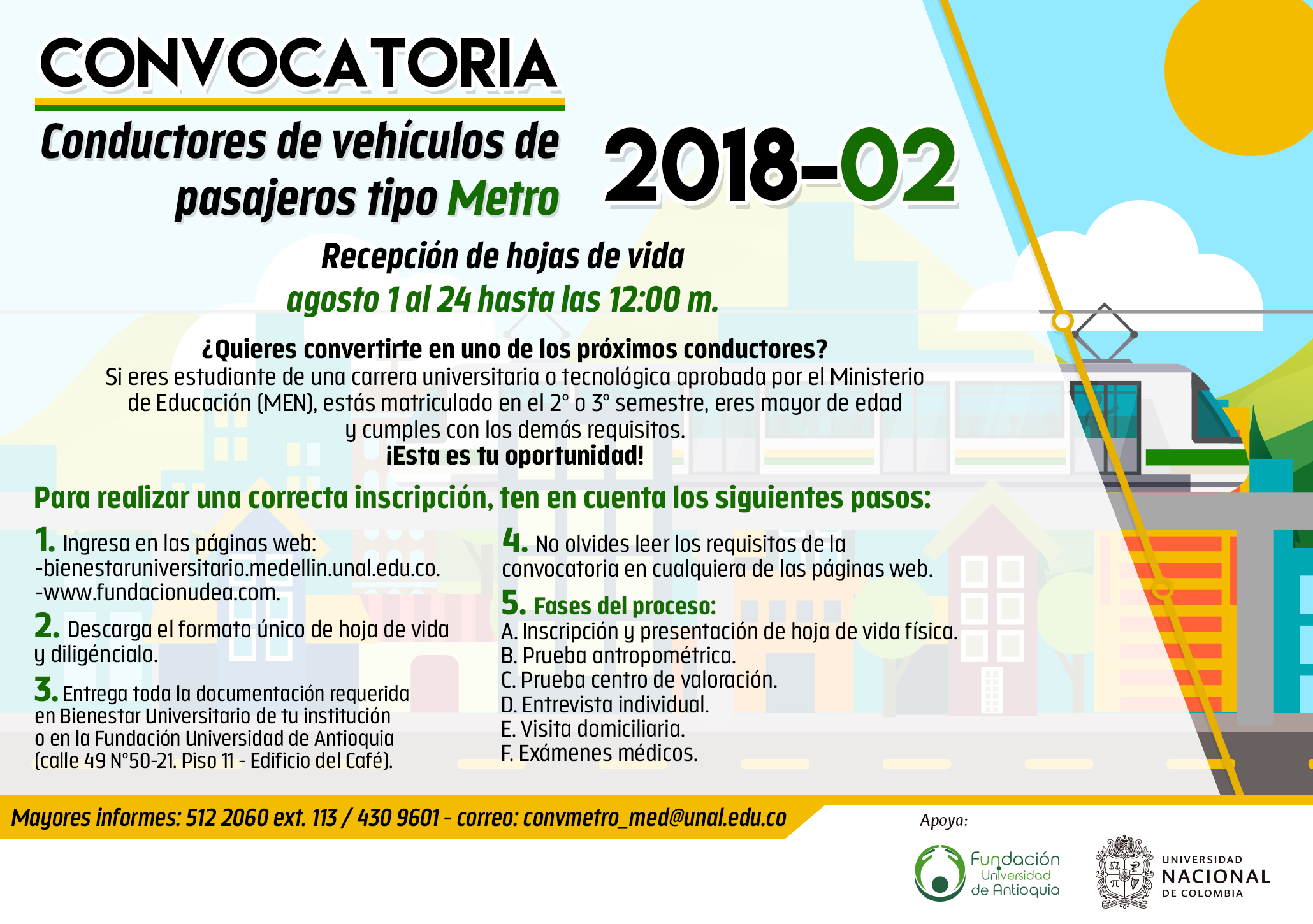 Convocatoria Metro 2018-2
