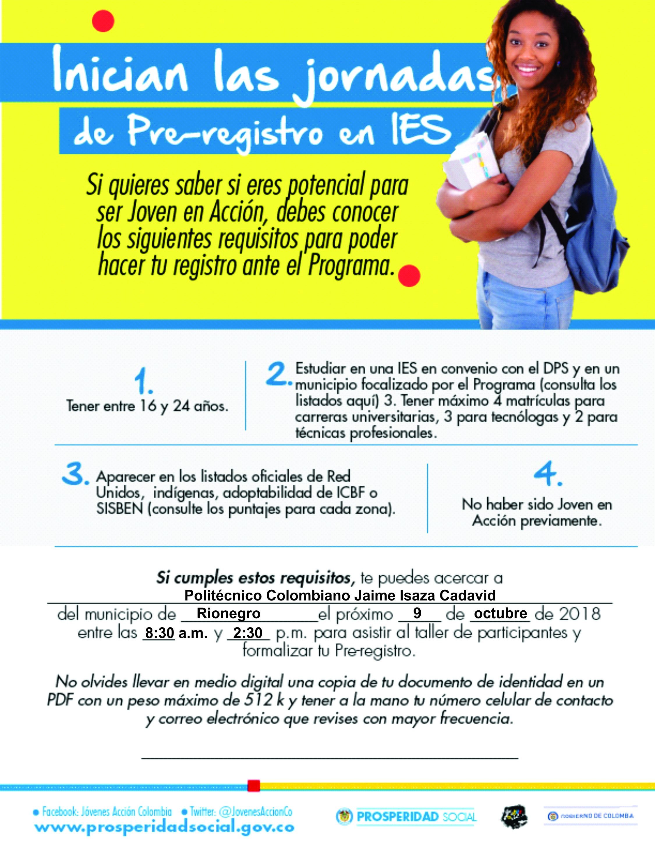 Pre-Registro Jovenes en Acción - Rionegro