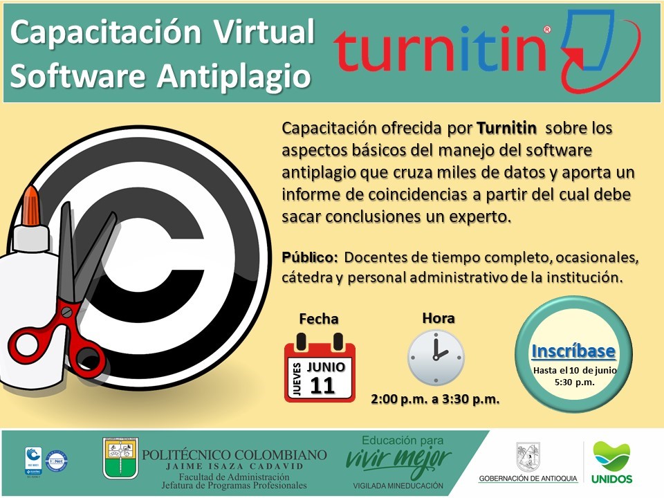 Capacitación virtual en software antiplagio Turnitin