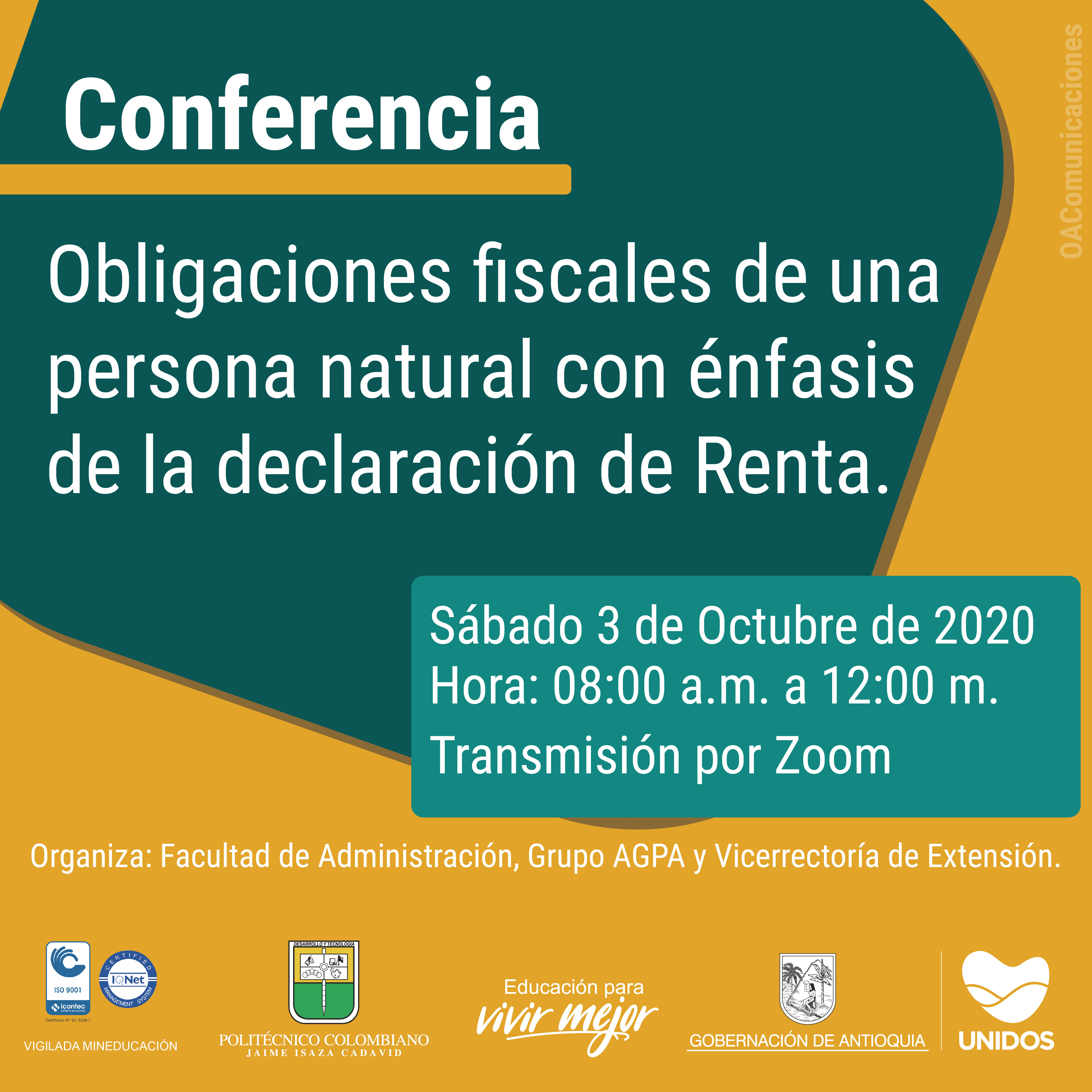 Conferencia Declaración de Renta Personas Naturales 2020