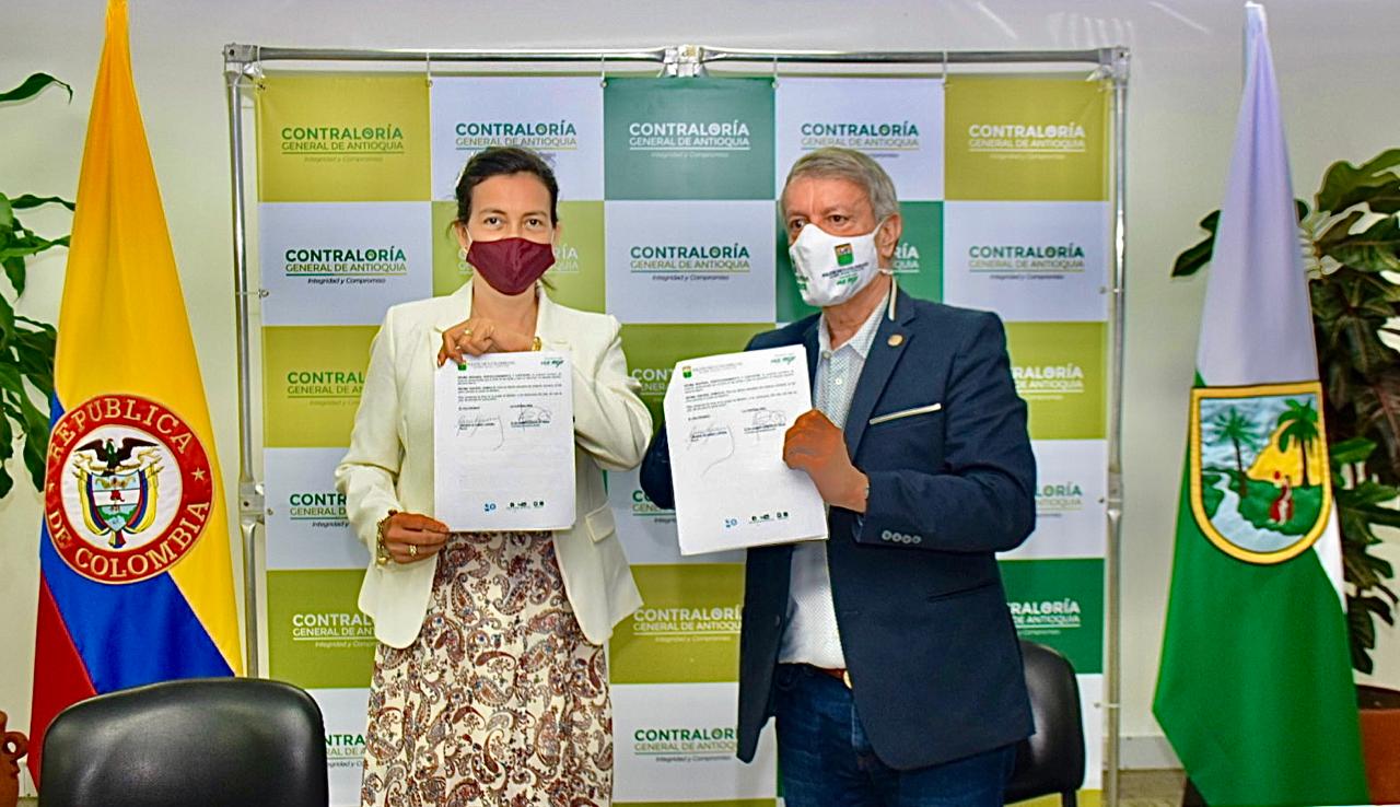 Firmado convenio marco entre el “POLI” y la Contraloría General de Antioquia para la formación de la comunidad y funcionarios públicos, en control social y fiscal