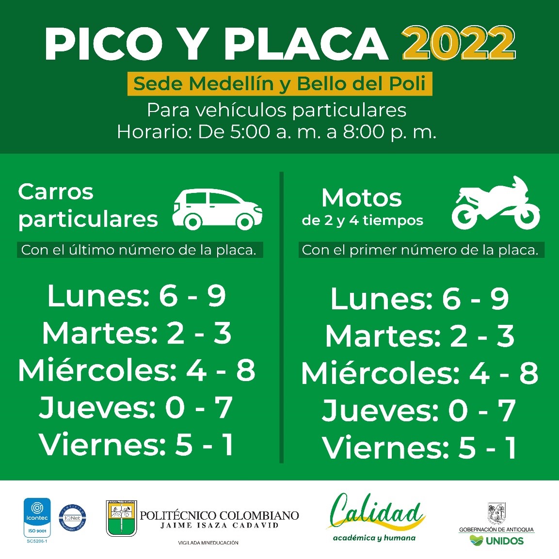 Circular 0017 de 2022 - Pico y Placa