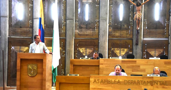 Jairo Alexander Osorio, Rector del Poli se dirigió a la Asamblea Departamental de Antioquia para hablar de la oferta educativa institucional y evitar la deserción académica