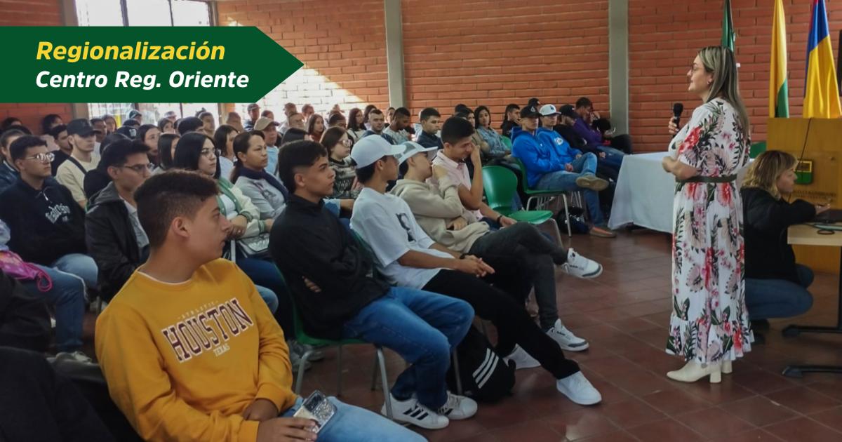 Nuevos estudiantes del Centro Regional Oriente - Rionegro, se familiarizan con su institución en la jornada de inducción
