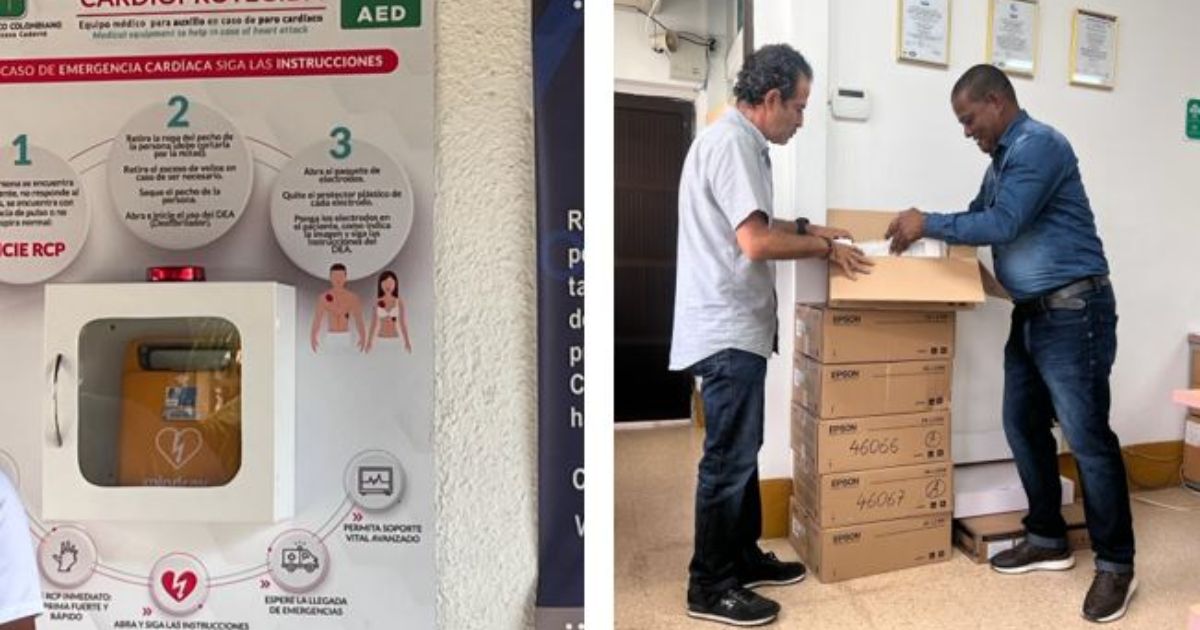 Desfibrilador para emergencias y equipos de computo