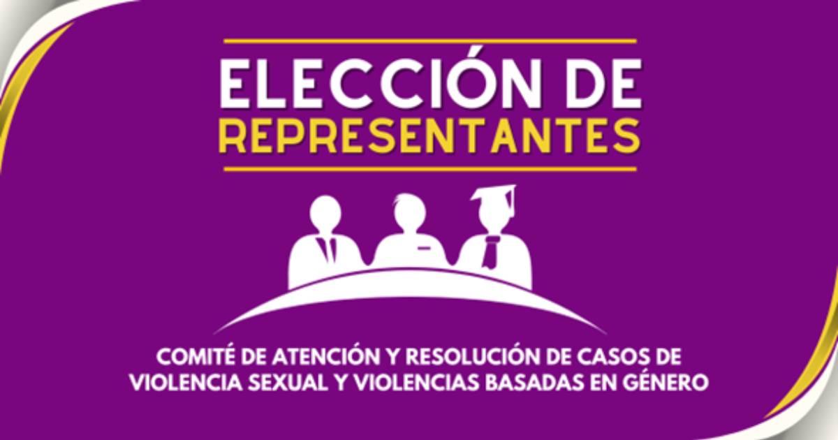 Elección del representante de los docentes y estudiantes al Comité de Atención y Resolución de Casos de Violencia Sexual y Violencias Basadas en Género de la Institución