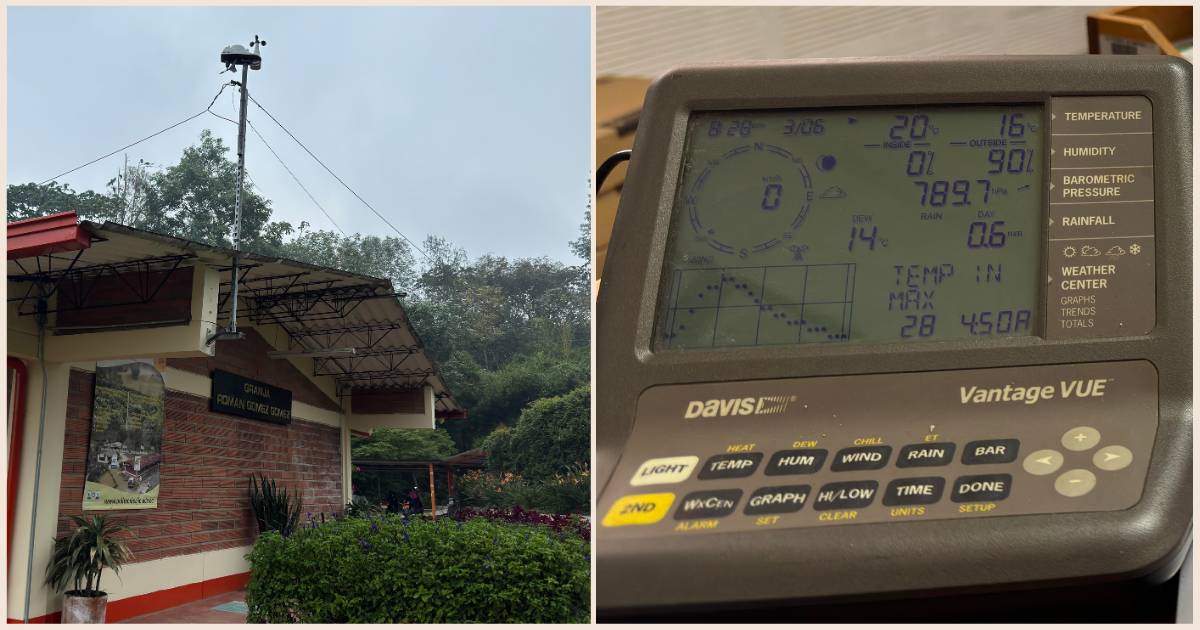 Estación meteorológica nuevamente en funcionamiento en la Granja Román Gómez Gómez del municipio de Marinilla
