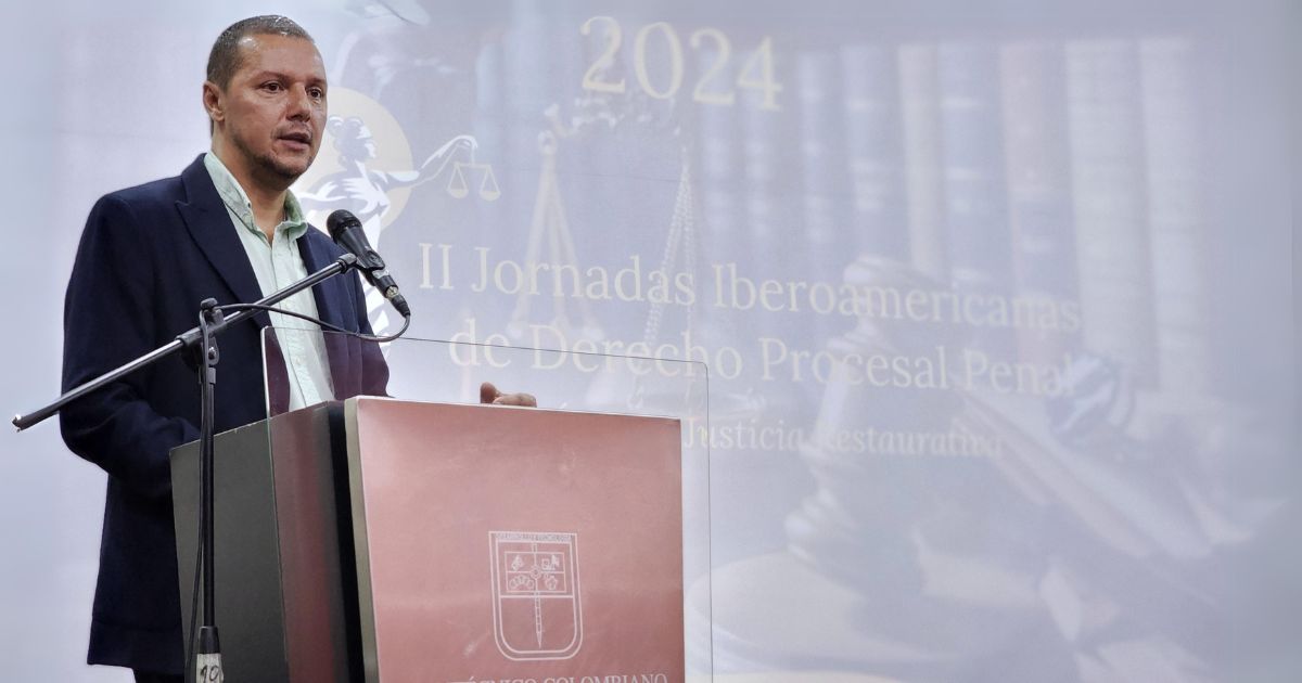 Rector en el II Jornadas Iberoamericanas de Derecho Procesal Penal 2024 Énfasis Justicia Restaurativa
