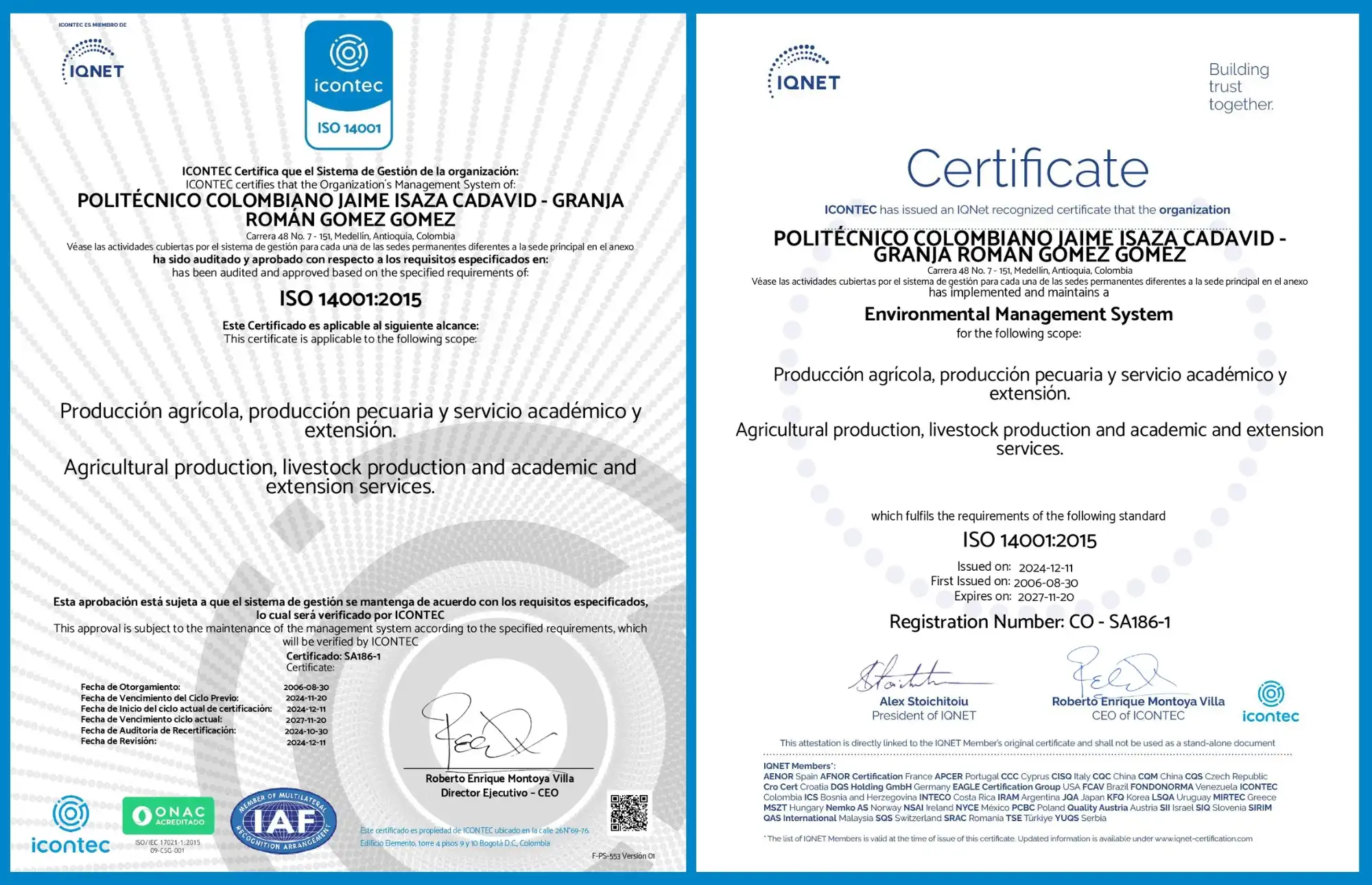 Certificado ISO 14001