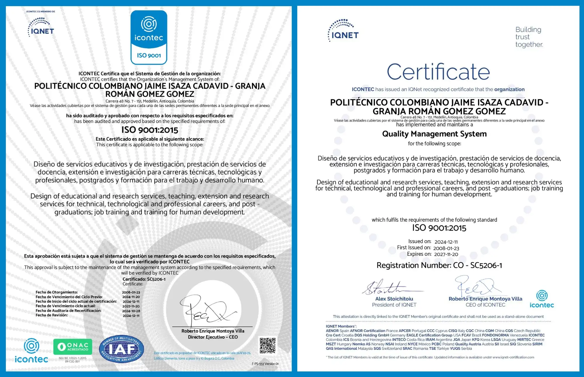 Certificado ISO 9001